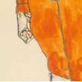 Egon Schiele|Self-Portrait in orange Jacket (橙色夾克的自畫像)_5 Egon Schiele|Self-Portrait in orange Jacket (橙色夾克的自畫像)_5