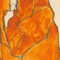 Egon Schiele|Self-Portrait in orange Jacket (橙色夾克的自畫像)_6 Egon Schiele|Self-Portrait in orange Jacket (橙色夾克的自畫像)_6