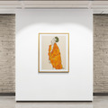 Egon Schiele|Self-Portrait in orange Jacket (橙色夾克的自畫像)_1 Egon Schiele|Self-Portrait in orange Jacket (橙色夾克的自畫像)_1