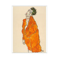 Egon Schiele|Self-Portrait in orange Jacket (橙色夾克的自畫像) Egon Schiele|Self-Portrait in orange Jacket (橙色夾克的自畫像)