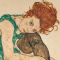 Egon Schiele|Siddende kvinde (kunstnerens kone) 坐著的女人(畫家的妻子)_4 Egon Schiele|Siddende kvinde (kunstnerens kone) 坐著的女人(畫家的妻子)_4