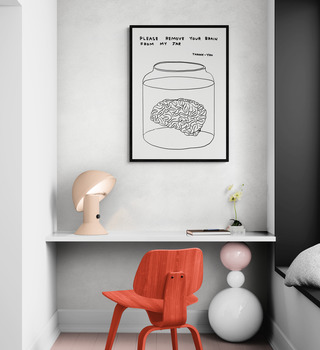 限量|David Shrigley|Please remove your brain from my jar (請把你的大腦從我的罐子裡拿出來)