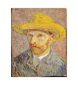 梵谷 Van Gogh|Self-Portrait with a Straw Hat (obverse- The Potato Peeler)