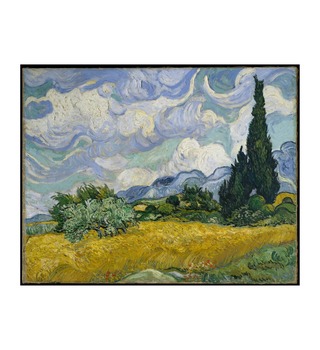 梵谷 Van Gogh|Wheat Field with Cypresses