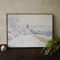 莫內 Monet |雪景 La route de Vétheuil, effet de neige_4 莫內 Monet |雪景 La route de Vétheuil, effet de neige_4