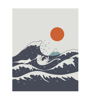 ilovedoodles|貓咪地景55A-海面衝浪貓貓