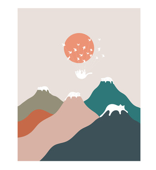 ilovedoodles|貓咪地景 193- 貓咪群山