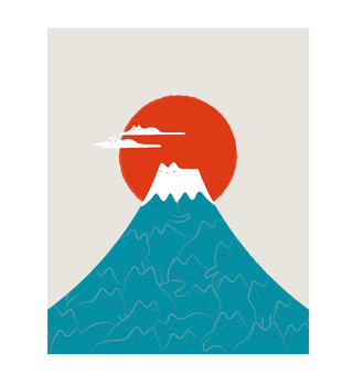 ilovedoodles|貓咪地景 144- 貓咪組成的富士山