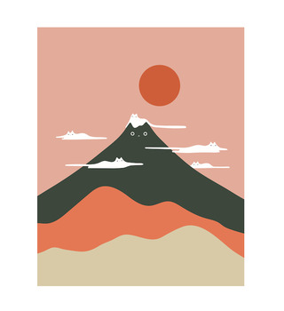 ilovedoodles|貓咪地景72-富士山旁的貓咪雲