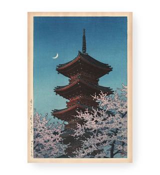 川瀬巴水 Kawase Hasui|上野東照宮的春夜