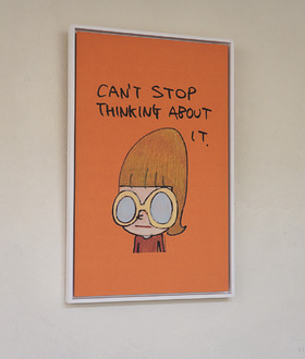 布巾裱框|奈良美智 Yoshitomo Nara|Can't Stop Thinking about it 布巾裱框|奈良美智 Yoshitomo Nara|Can't Stop Thinking about it