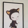 布巾裱框|奈良美智 Yoshitomo Nara|Harmless Kitty_1 布巾裱框|奈良美智 Yoshitomo Nara|Harmless Kitty_1