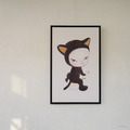 布巾裱框|奈良美智 Yoshitomo Nara|Harmless Kitty 布巾裱框|奈良美智 Yoshitomo Nara|Harmless Kitty