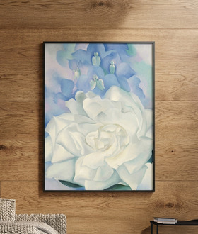 歐姬芙 Georgia O'Keeffe|白玫瑰與飛燕草 歐姬芙 Georgia O'Keeffe|白玫瑰與飛燕草