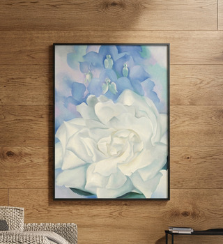 歐姬芙 Georgia O'Keeffe|白玫瑰與飛燕草