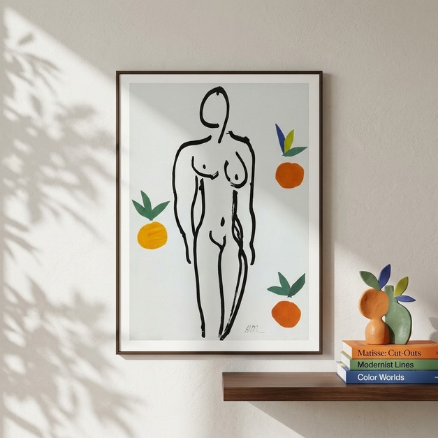 馬諦斯 Henri Matisse|Model og appelsiner (1953) 馬諦斯 Henri Matisse|Model og appelsiner (1953)