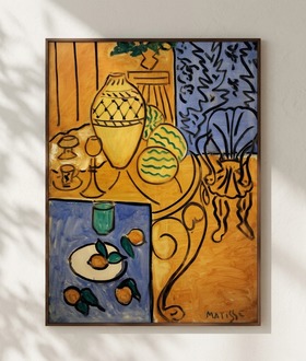 馬諦斯 Henri Matisse|Interior, Yellow and Blue 馬諦斯 Henri Matisse|Interior, Yellow and Blue