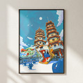 Nuomi 諾米 | 龍虎塔-台灣街景插畫 Nuomi 諾米 | 龍虎塔-台灣街景插畫