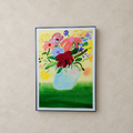 Katy Smail|Flowers on Green Tablecloth Katy Smail|Flowers on Green Tablecloth