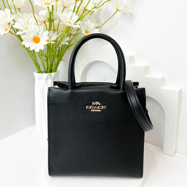 COACH 荔枝皮革兩用小方包 黑 COACH 荔枝皮革兩用小方包 黑