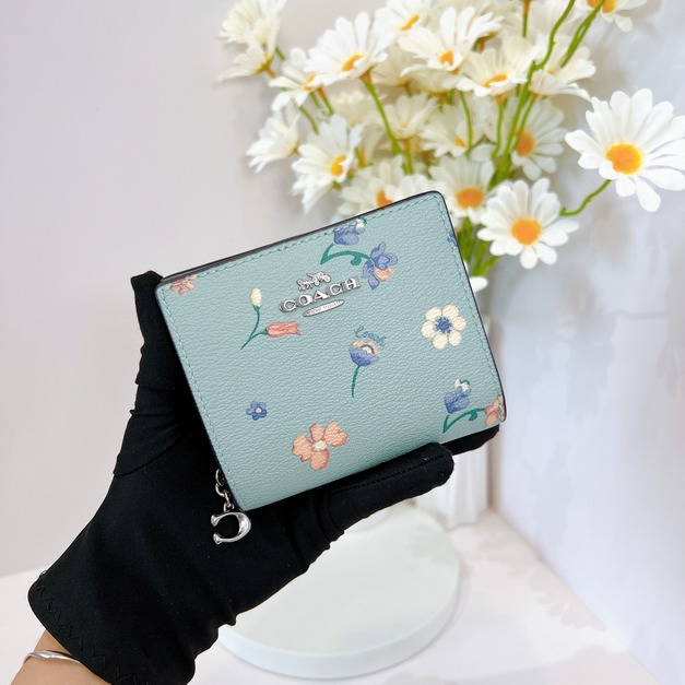 COACH 田園風對開短夾 藍 COACH 田園風對開短夾 藍