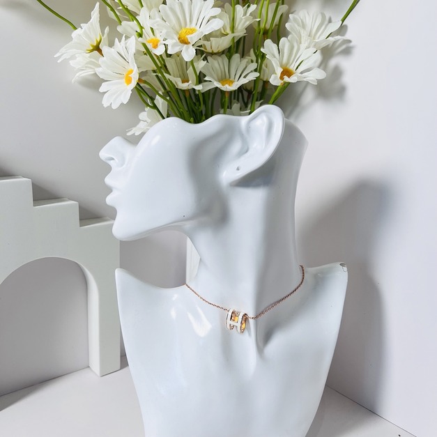 HERMES HPOP 項鍊 白玫瑰金 大 HERMES HPOP 項鍊 白玫瑰金 大