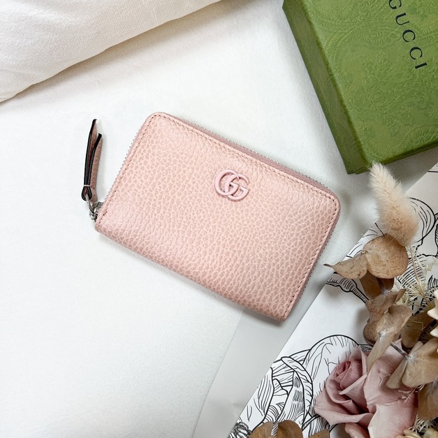 GUCCI GGㄇ字零錢袋 粉 GUCCI GGㄇ字零錢袋 粉
