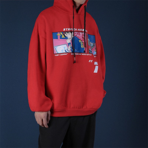 嘻哈潮流風格加絨帽Tee 嘻哈潮流風格加絨帽Tee