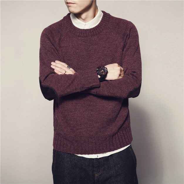 純色圓領針織毛衣 純色圓領針織毛衣