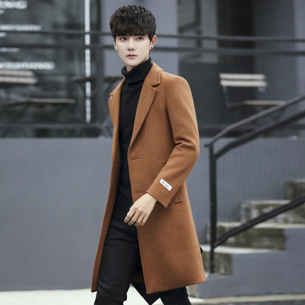 翻領單排扣長版大衣 翻領單排扣長版大衣