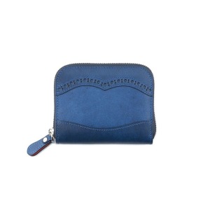 【Takumics】Sei Medalion 翼紋雕花 弧形拉鍊短夾 / 日本姬路藍染革 【Takumics】Sei Medalion 翼紋雕花 弧形拉鍊短夾 / 日本姬路藍染革