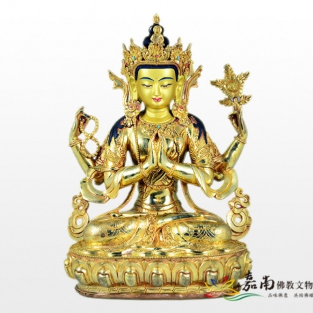 四臂觀音銅佛像(33cm) 四臂觀音銅佛像(33cm)