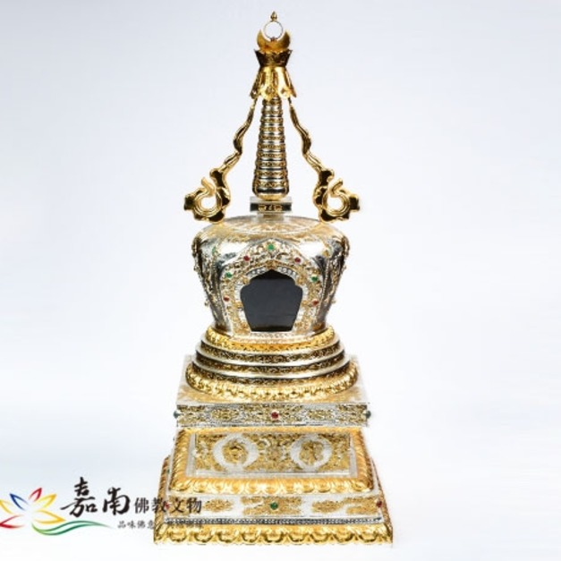 手工鎏金舍利塔(70cm)底座26╳26cm 手工鎏金舍利塔(70cm)底座26╳26cm