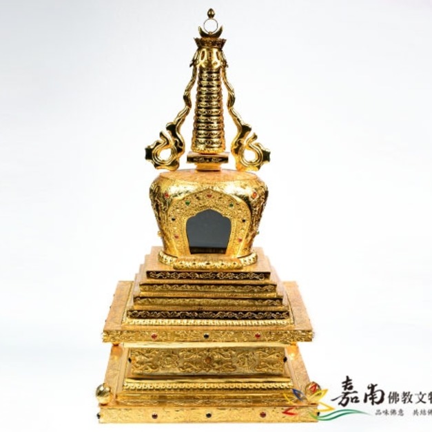 手工鎏金舍利塔(70cm)底座36╳36cm 手工鎏金舍利塔(70cm)底座36╳36cm