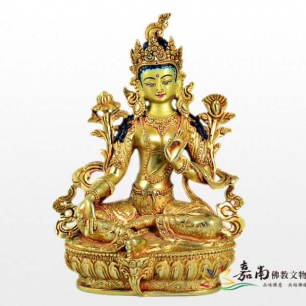 綠度母銅佛像-花(21cm)(已結緣) 綠度母銅佛像-花(21cm)(已結緣)