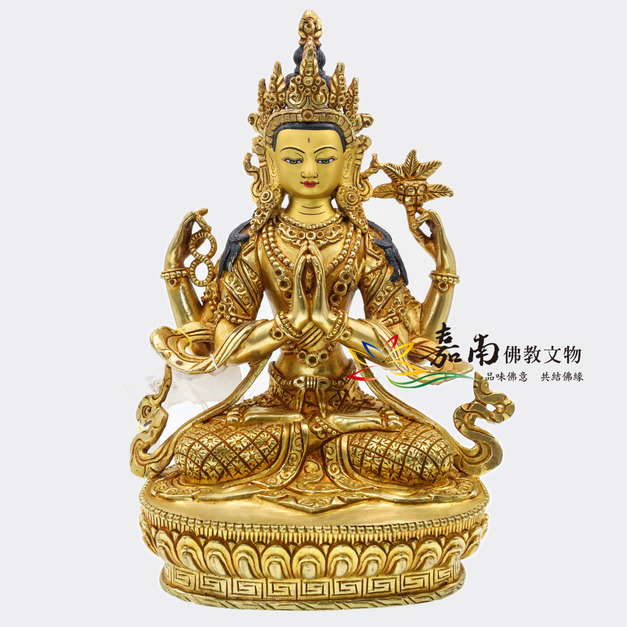 四臂觀音-尼泊爾手工佛像-已結緣 四臂觀音-尼泊爾手工佛像-已結緣