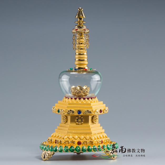 九品蓮花舍利塔(金/六角/5寸) 九品蓮花舍利塔(金/六角/5寸)