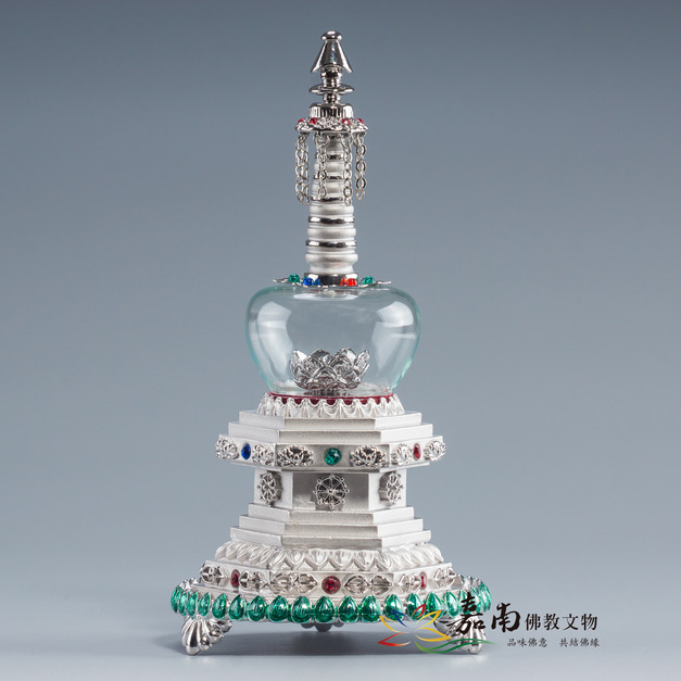 九品蓮花舍利塔(銀/六角/5寸) 九品蓮花舍利塔(銀/六角/5寸)