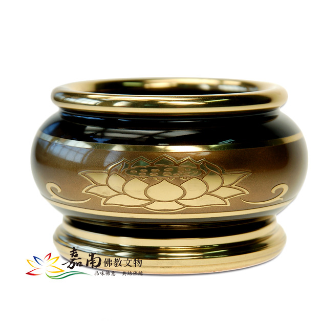 雙色蓮花銅製淨爐(3.8寸) 雙色蓮花銅製淨爐(3.8寸)