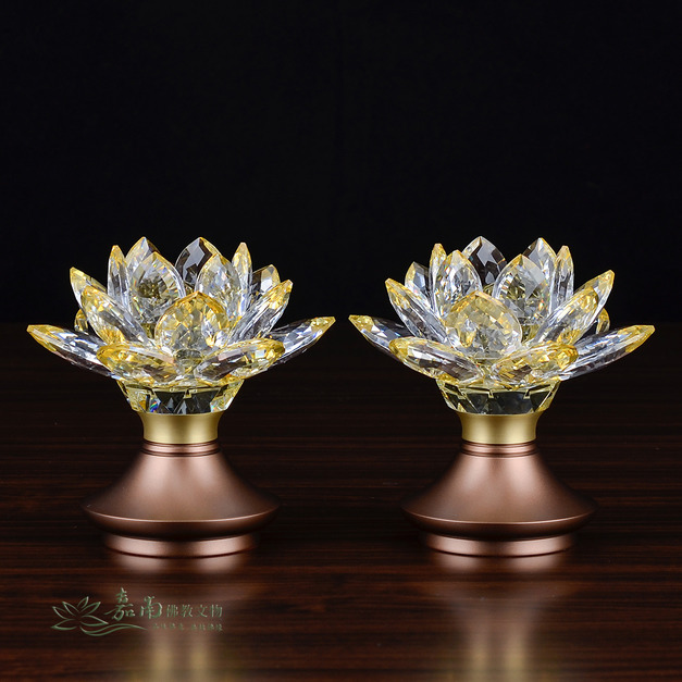 特級黃水晶蓮花燈-全沉色(3寸8) 特級黃水晶蓮花燈-全沉色(3寸8)