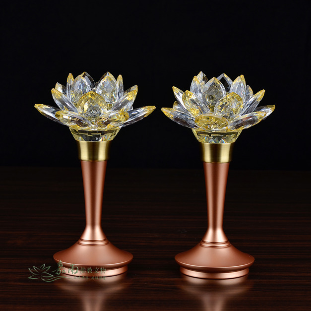 特級黃水晶蓮花燈-全紅珍珠色(6寸3) 特級黃水晶蓮花燈-全紅珍珠色(6寸3)