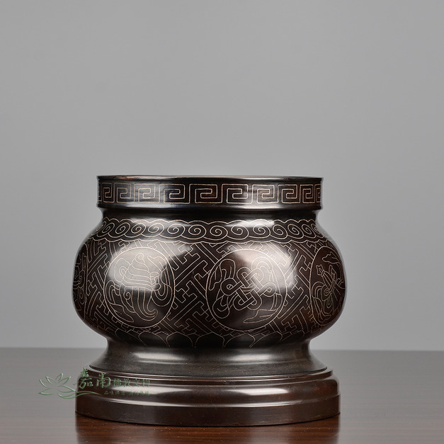 八吉祥手工佛爐-銀絲(6寸) 八吉祥手工佛爐-銀絲(6寸)