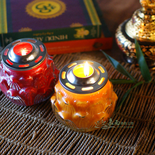 九品72H蓮花酥油燈-紅/黃(兩箱/48入)成分天然,健康無害 九品72H蓮花酥油燈-紅/黃(兩箱/48入)成分天然,健康無害