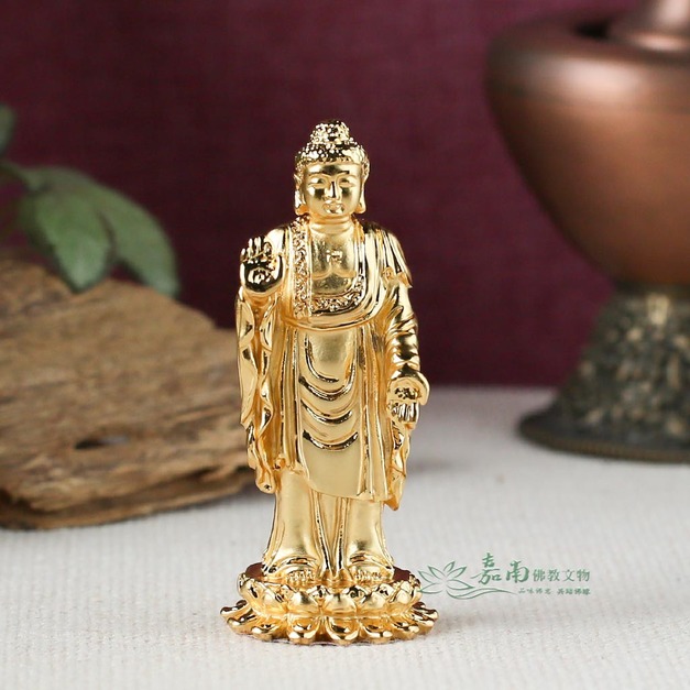 雙色鎏金立阿彌陀佛 (約10cm) 雙色鎏金立阿彌陀佛 (約10cm)