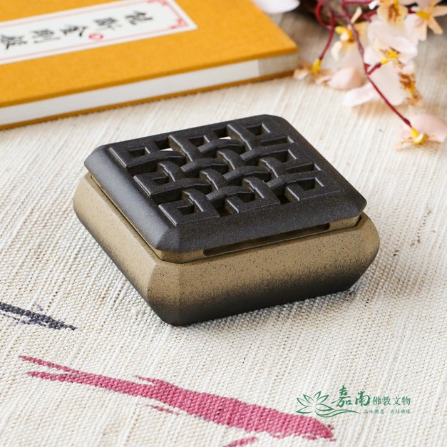 礦彩吉祥結淨爐-仿石粗陶質感 ,無盡結守護 礦彩吉祥結淨爐-仿石粗陶質感 ,無盡結守護