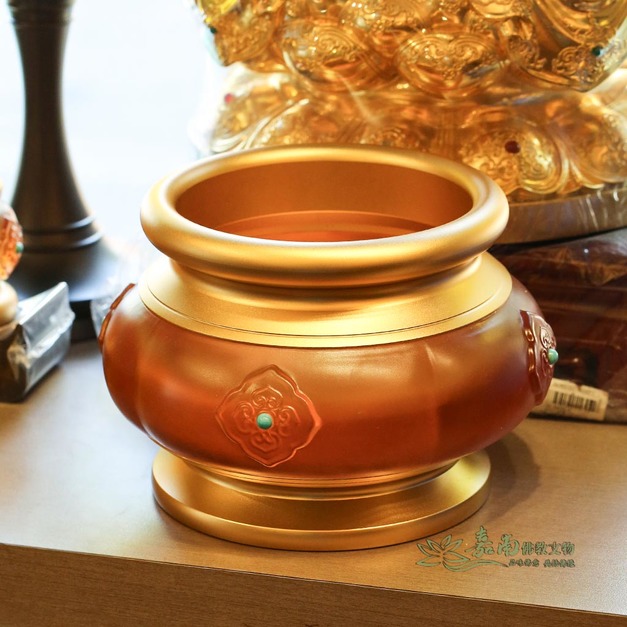 琉璃如意琥珀香爐|聚福招善・莊嚴耐熱・綠松石點綴 琉璃如意琥珀香爐|聚福招善・莊嚴耐熱・綠松石點綴