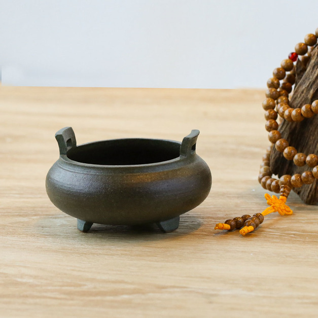 九品陶瓷環香爐-雙耳設計,佛堂與書房皆適用 (綠) 九品陶瓷環香爐-雙耳設計,佛堂與書房皆適用 (綠)