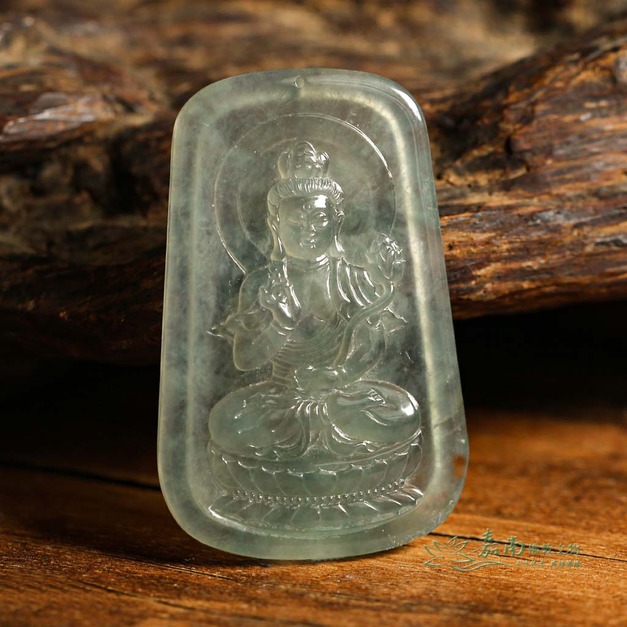 天然翡翠玉持蓮菩薩雕件 57mm RCC002|嘉南佛教文物 天然翡翠玉持蓮菩薩雕件 57mm RCC002|嘉南佛教文物