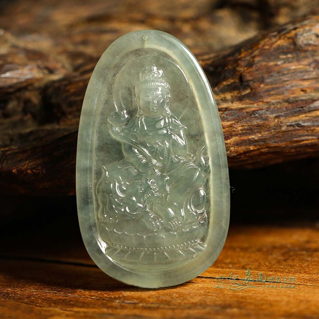 天然翡翠玉石文殊菩薩雕件 57mm RCC004|嘉南佛教文物 天然翡翠玉石文殊菩薩雕件 57mm RCC004|嘉南佛教文物