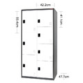 樹德 FC-M207K 二排7格 置物櫃 密碼鎖/鑰匙鎖_2 樹德 FC-M207K 二排7格 置物櫃 密碼鎖/鑰匙鎖_2
